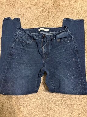 Rebecca Minkoff Dark Blue Skinny Jeans with Stud Detailing
